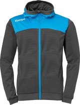 Kempa Emotion 2.0 Jas met Capuchon Antraciet-Kempa Blauw Maat L