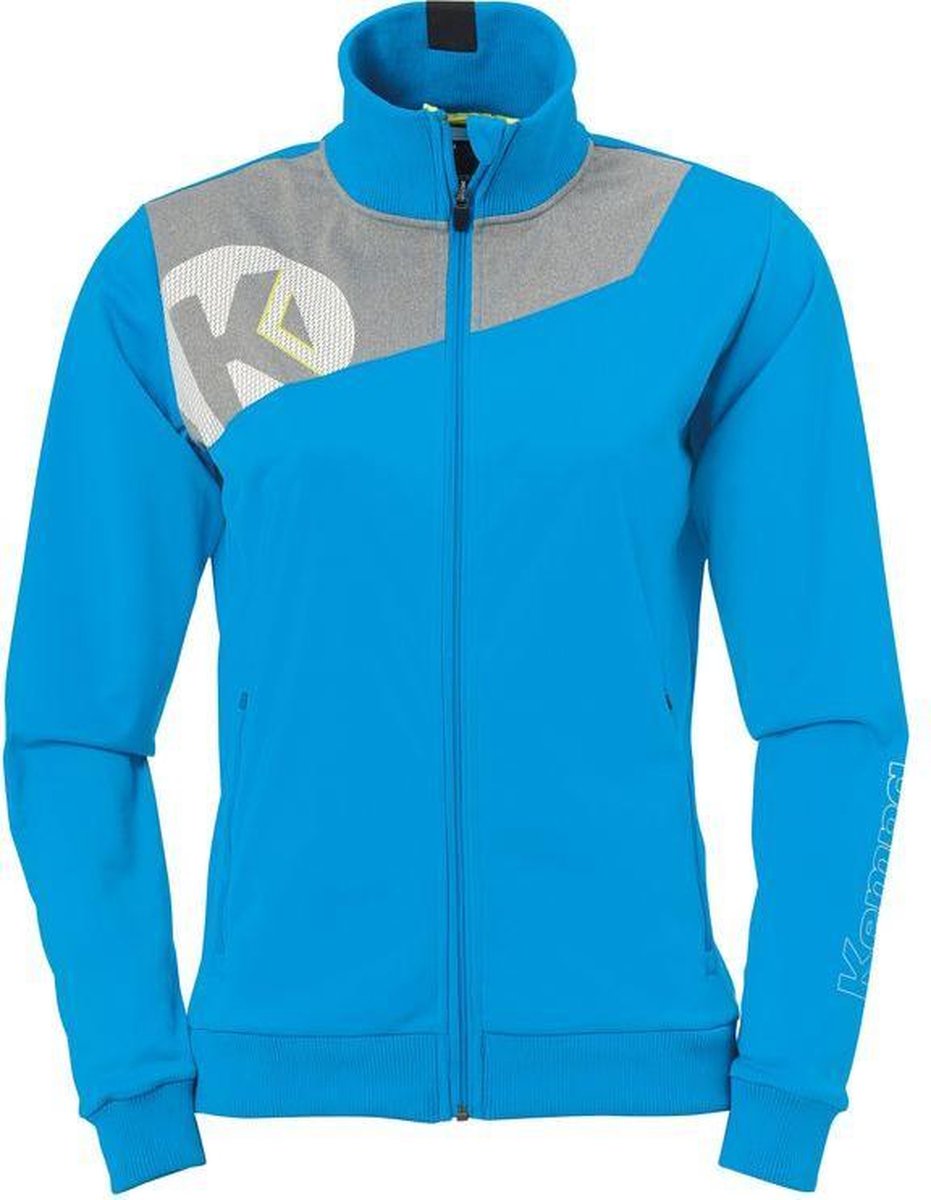 Kempa Core 2.0 Poly Jacket Dames Kempablauw-Donker Grijs Melange Maat 2XL