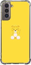 TPU Case Samsung Galaxy S21 Smartphone hoesje met doorzichtige rand Baby Leopard