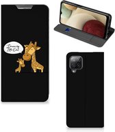 GSM Hoesje Geschikt voor Samsung Galaxy A12 Wallet Case Giraffe