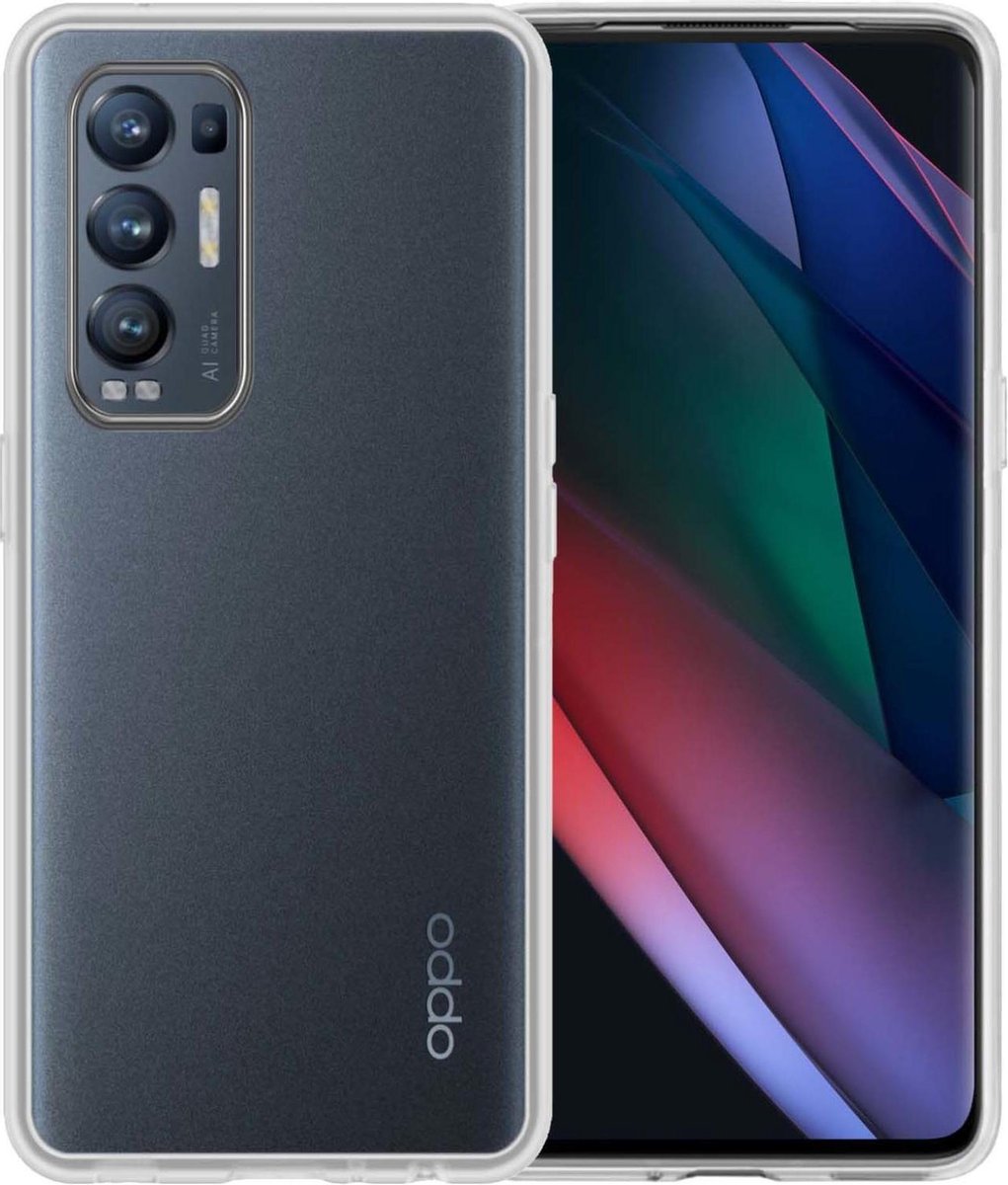 Hoesje - Geschikt voor OPPO Find X3 Neo - Sterk & Shockproof - Siliconen Case - Hoes Cover - Telefoonhoes - Transparant