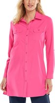 Coolibar - UV Blouse voor dames - Santorini Tunic Blouse - Roze - maat XL