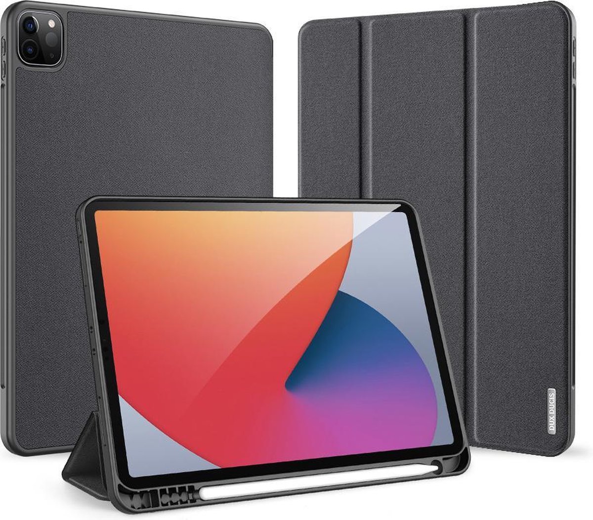 Dux Ducis Tablethoes geschikt voor Apple iPad Pro 11 Inch (2021) Hoes | Dux Ducis Domo Bookcase + Stylus Houder - Zwart