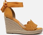 Tamaris Sandalen met sleehak geel - Maat 39