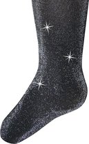 Ewers - Glitterpanty voor kinderen - lurex - zwart met zilveren glitters - 40 DEN - 98/104