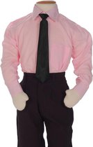 Kinderoverhemd lange mouw roze- 92