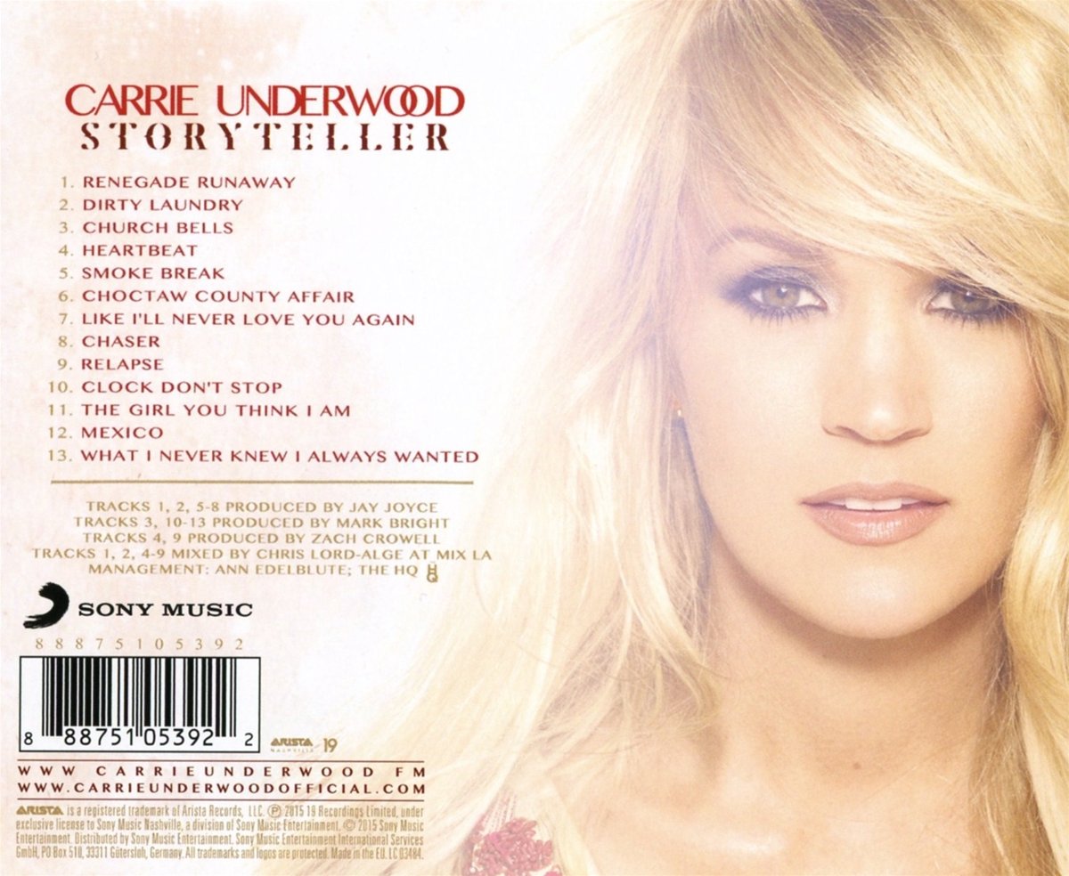 Storyteller, Carrie Underwood CD (album) Muziek(02)