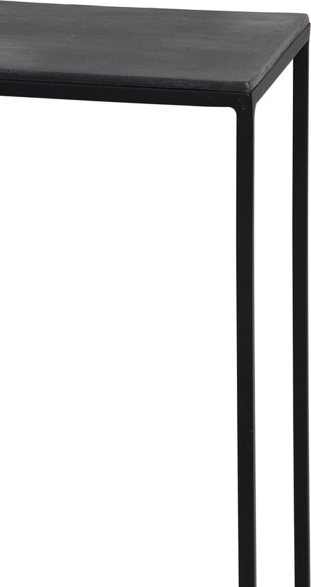 Light & Living Table d'appoint BOCA - noir antique brut de plomb-mat - lot de 2