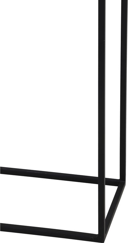 Light & Living Table d'appoint BOCA - noir antique brut de plomb-mat - lot de 2