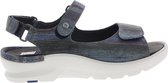 Dames Sandalen Wolky 0392743 Delft Ligned Jeansblauw - Maat 40
