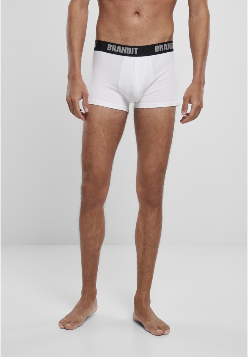 Brandit - Logo 2-Pack Boxershorts set - 3XL - Wit