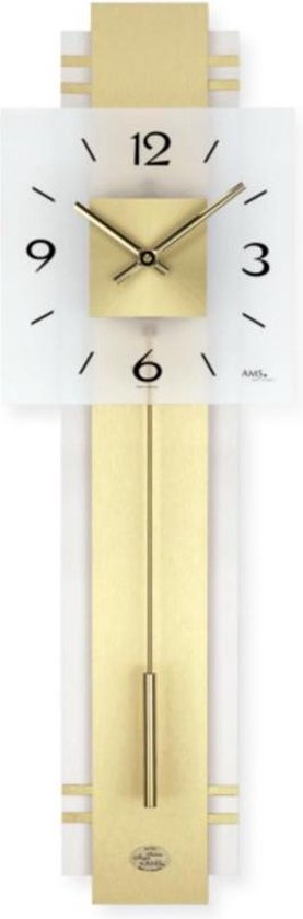 AMS 7301 - Horloge - Laiton - 22x68 cm - Crème