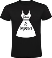 Dress to impress Heren t-shirt | mode | Zwart