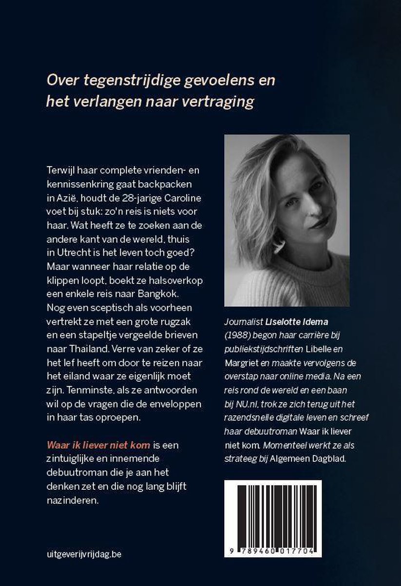 Waar ik liever niet kom - back cover