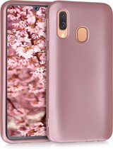 kwmobile telefoonhoesje voor Samsung Galaxy A40 - Hoesje voor smartphone - Back cover in metallic roségoud