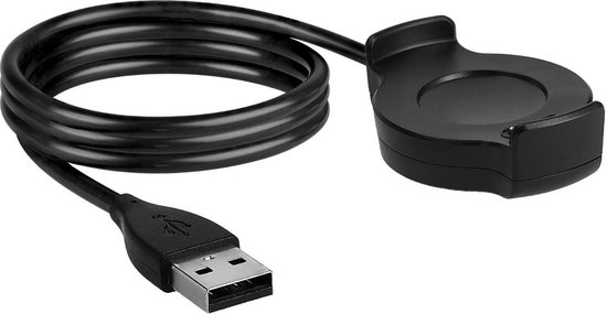 Kwmobile USB-oplaadkabel Voor Polar M430 – Zwarte Laadkabel Voor Smartwatch – Praktisch Als Reservekabel Voor Thuis Of Onderweg