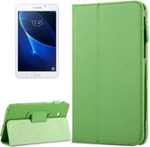 Voor Galaxy Tab A 7.0 / T280 Litchi Texture magnetische horizontale flip lederen tas met houder (groen)