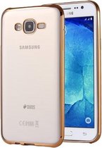 Voor Galaxy J7 / J700 Galvaniseren zachte TPU beschermhoes (goud)