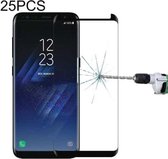 25 STKS Voor Galaxy S8 Plus / G955 0.26mm 9H Oppervlaktehardheid 3D Explosieveilig Niet-volledige Rand Lijm Scherm Gebogen Behuizing Vriendelijk Gehard Glas Film (Zwart)