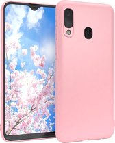 Samsung A20e Hoesje roze - Samsung galaxy A20E hoesje roze siliconen case hoes cover hoesjes
