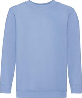 Fruit Of The Loom Childrens Unisex Set In Sleeve Sweatshirt (Hemel Blauw)