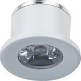 LED Veranda Spot Verlichting - 1W - Warm Wit 3000K - Inbouw - Rond - Mat Wit - Aluminium - Ø31mm