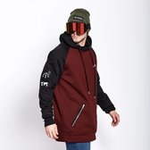 Waterdichte heren hoodie Burgundy/Black S/M