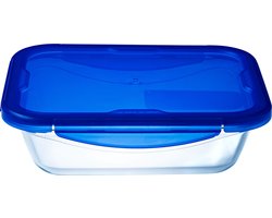 Bol Pyrex Cook & Go Rectangle - Comprend Couvercle - Verre Borosilicate - 1,7 litre - Transparent