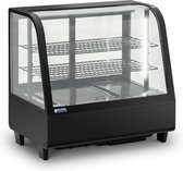 Royal Catering Koelvitrine - 100 L - 3 niveaus - Schuifdeuren - Zwart