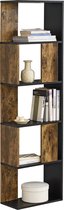 Boekenkast schap Aneby 159x45x23,5 cm zwart houtkleurig