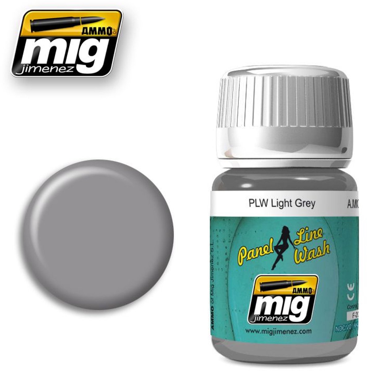 AMMO by Mig Jimenez Modelbouwdecoratie - MIG 1600 PLW Light Grey Effecten potje