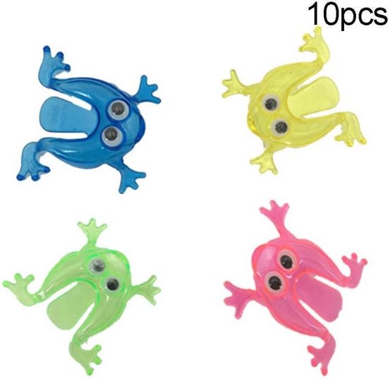 Lot De 50 Grenouilles Sauteuses En Plastique – Couleurs Aléatoires – Jouet à Pression Pour Fêtes Et Activités Enfants