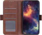 Samsung Galaxy A72 Hoesje Portemonnee Book Case met Stand Bruin