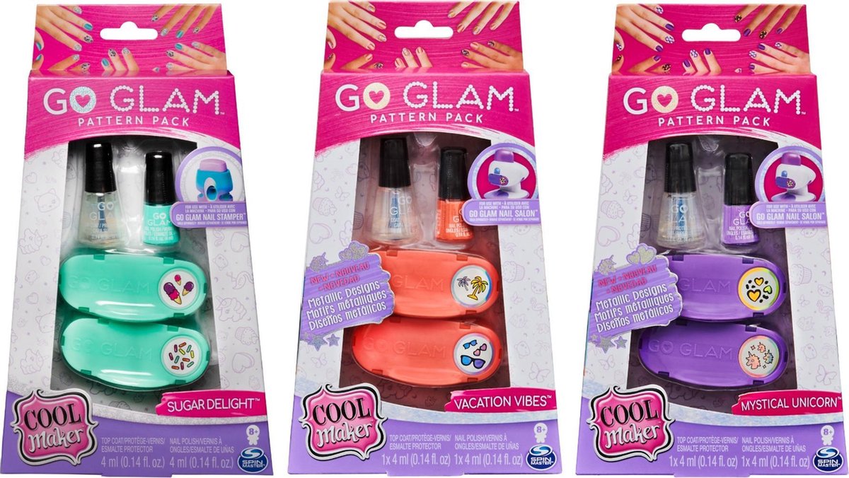 Cool Maker, recharge de coffret de motifs Love Story GO GLAM, décorez 50  ongles avec la machine GO GLAM Nail Stamper