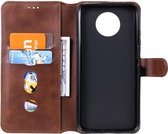 Xiaomi Redmi Note 9T Hoesje Portemonnee Retro Book Case Bruin