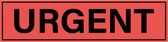 Urgent sticker op rol, oranje zwart 200 x 50 mm