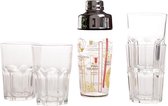 Luminarc New America Mojito cocktailglas 40 cl + shaker - 5-delig