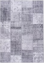 Vintage patchwork Vloerkleed - Estate Grijs 115x170cm