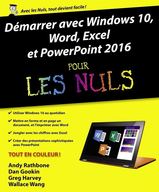 Démarrer avec Windows 10, Word, Excel & PowerPoint 2016 Pou ... - cover