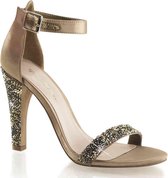 Fabulicious Hoge hakken -40 Shoes- CLEARLY-436 US 10 Bronskleurig