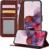 Samsung S20 Plus Hoesje Book Case Hoes - Samsung Galaxy S20 Plus Case Hoesje Wallet Cover - Samsung Galaxy S20 Plus Hoesje - Bruin