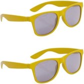 10x pièces de fête pour enfants jaunes et lunettes de soleil wayfarer - Lunettes de fête pour enfants