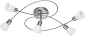 LED Plafondlamp - Trinon Caru - 15W - G9 Fitting - Warm Wit 3000K - Dimbaar - Rond - Mat Nikkel - Aluminium