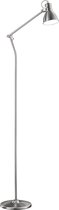 LED Vloerlamp - Trinon Jesper - E14 Fitting - Rond - Mat Nikkel - Aluminium