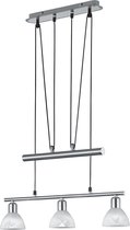 LED Hanglamp - Hangverlichting - Trinon Levino - E14 Fitting - Warm Wit 3000K - 3-lichts - Rechthoek - Mat Nikkel - Aluminium