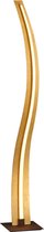 LED Vloerlamp - Trinon Salerna - 31W - Warm Wit 3000K - Dimbaar - Rechthoek - Mat Goud - Aluminium