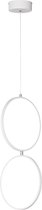 LED Hanglamp - Trinon Rondy - 22W - Warm Wit 3000K - Rechthoek - Mat Wit - Aluminium