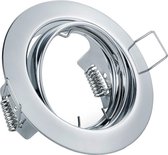 Spot Armatuur GU10 - Trinon - Inbouw Rond - Glans Chroom Aluminium - Kantelbaar Ø83mm