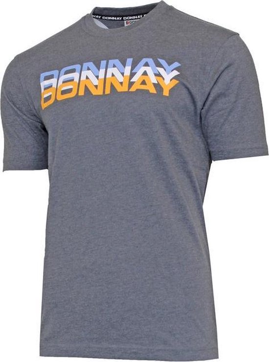 Donnay Heren - T-Shirt Daks - Sportshirt -  Charcoal-marl - Maat XXL