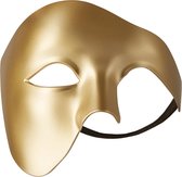 dressforfun - Venetiaans masker fantoom goud - verkleedkleding kostuum halloween verkleden feestkleding carnavalskleding carnaval feestkledij partykleding - 303538